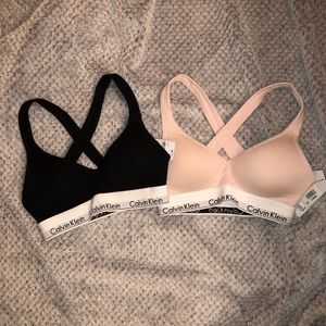 Calvin Klein lift bralettes